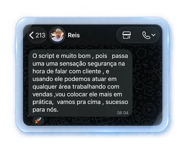 Reis: segurança na hora de falar com o cliente